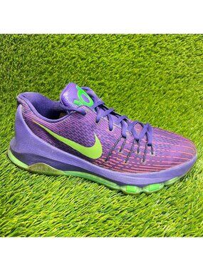Nike KD 8 Suit Girls Size 6.5Y Purple Green Athletic Basketball Shoes Sneakers